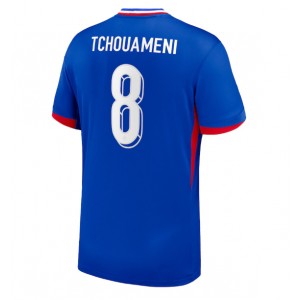 Fotbalové Dres Francie Aurelien Tchouameni #8 Domácí Oblečení ME 2024 Krátký Rukáv